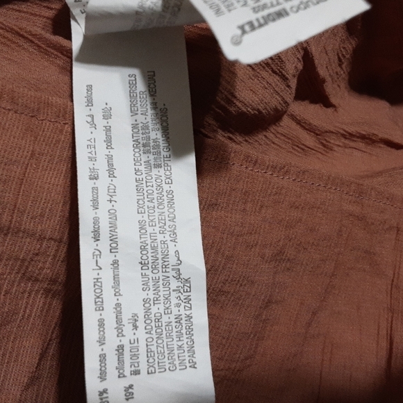 Zara women mini dress puff sleeve embroidery M lagenlook y2k Rodeo Festival Pink - Picture 9 of 11